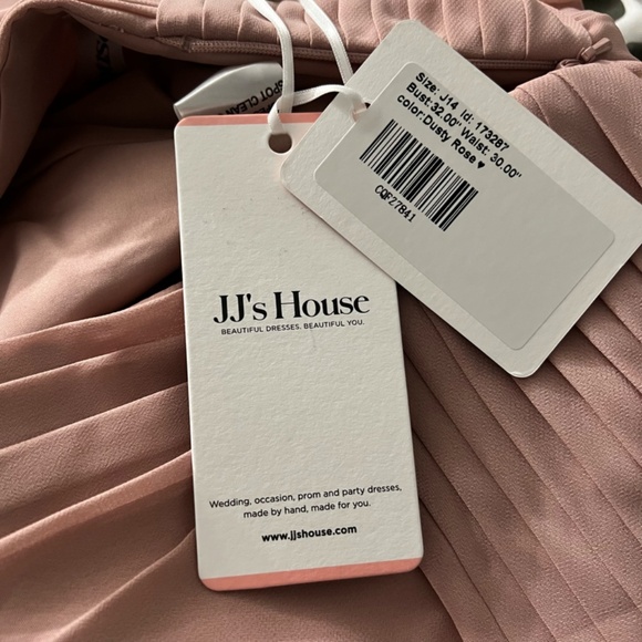 JJ's House Dusty Rose Beaded Junior Bridesmaid Dress Floor-Length Sz J14 173287 - Picture 5 of 9